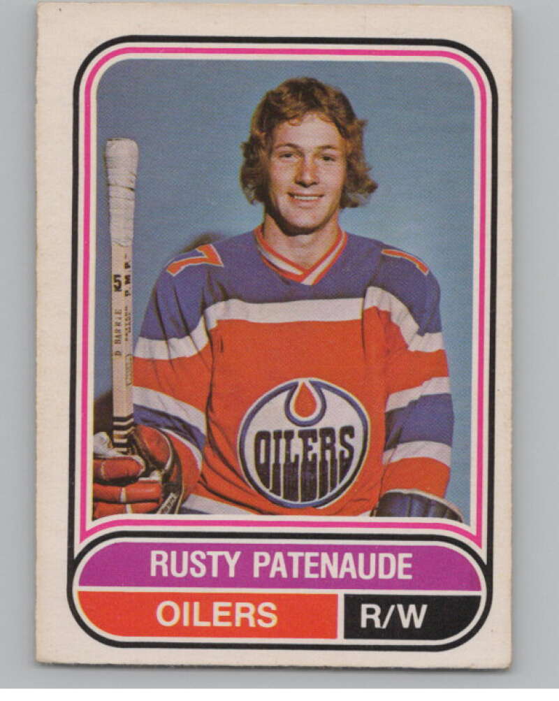 1975-76 O-Pee-Chee WHA #76 Rusty Patenaude  Edmonton Oilers  V103214 Image 1