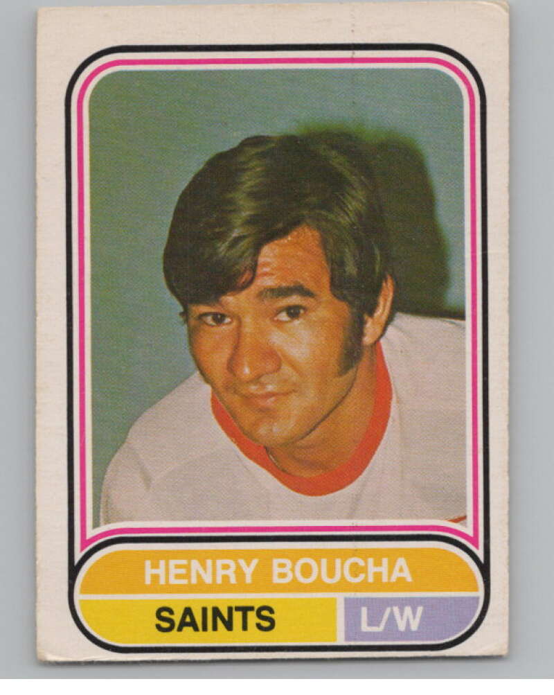 1975-76 O-Pee-Chee WHA #79 Henry Boucha  Minnesota Fighting Saints  V103218 Image 1