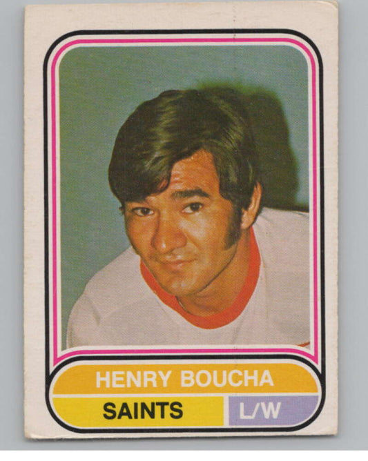 1975-76 O-Pee-Chee WHA #79 Henry Boucha  Minnesota Fighting Saints  V103218 Image 1