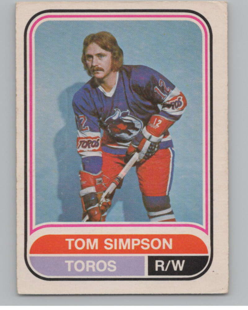 1975-76 O-Pee-Chee WHA #81 Tom Simpson  Toronto Toros  V103221 Image 1