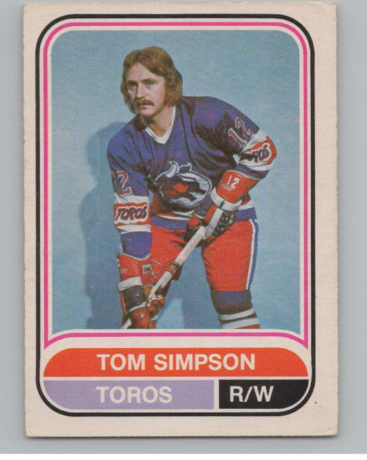 1975-76 O-Pee-Chee WHA #81 Tom Simpson  Toronto Toros  V103221 Image 1