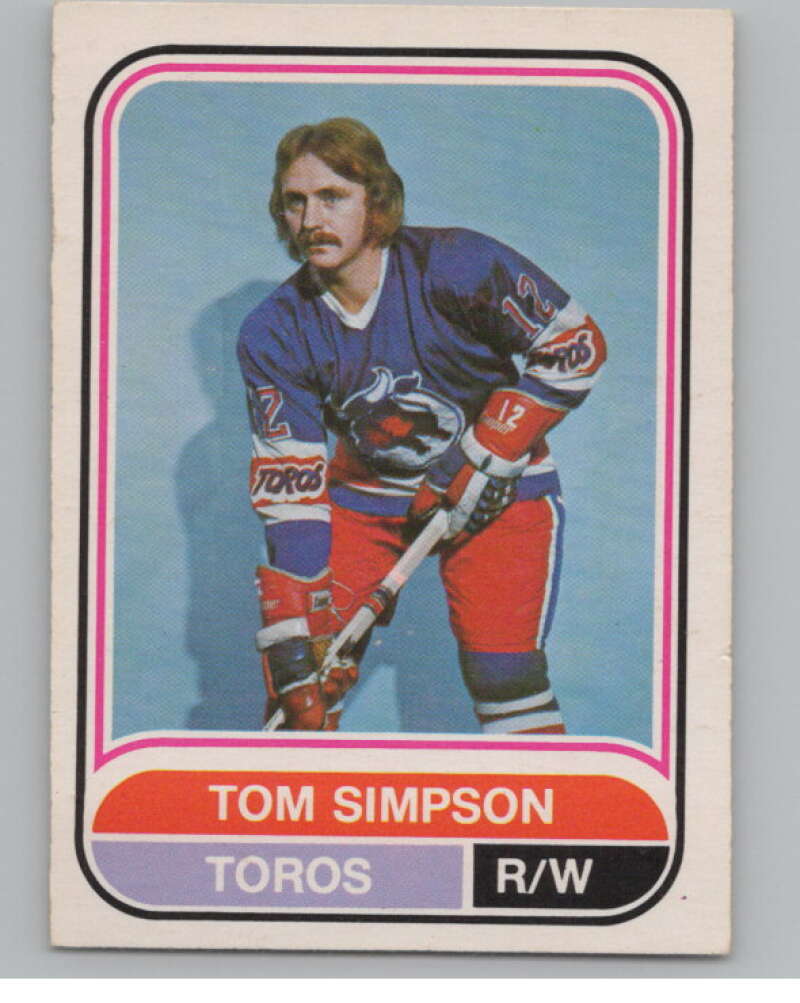 1975-76 O-Pee-Chee WHA #81 Tom Simpson  Toronto Toros  V103222 Image 1