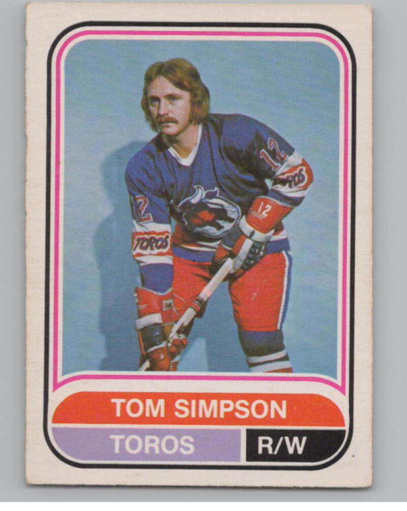 1975-76 O-Pee-Chee WHA #81 Tom Simpson  Toronto Toros  V103223 Image 1