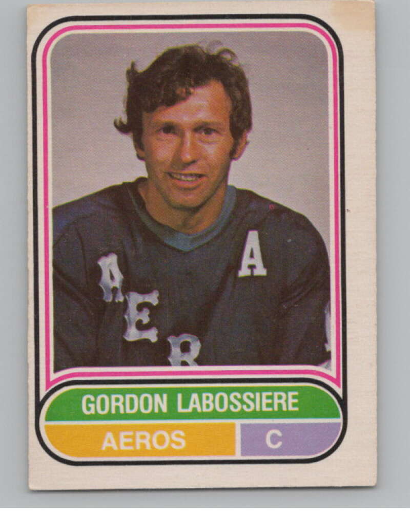 1975-76 O-Pee-Chee WHA #89 Gord Labossiere  Houston Aeros  V103239 Image 1