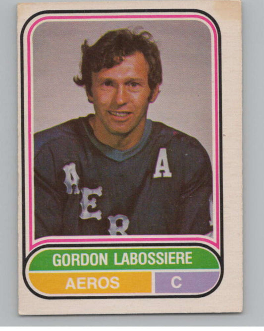1975-76 O-Pee-Chee WHA #89 Gord Labossiere  Houston Aeros  V103239 Image 1