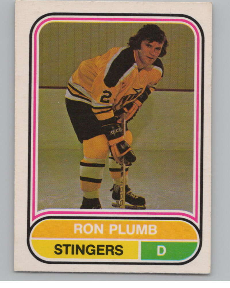 1975-76 O-Pee-Chee WHA #98 Ron Plumb  RC Rookie Cincinnati Stingers  V103250 Image 1