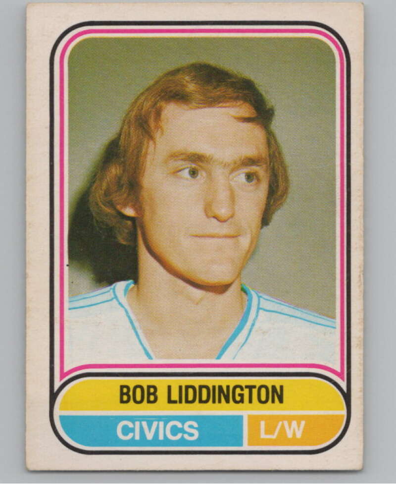 1975-76 O-Pee-Chee WHA #105 Bob Liddington  RC Rookie Ottawa Civics  V103258 Image 1