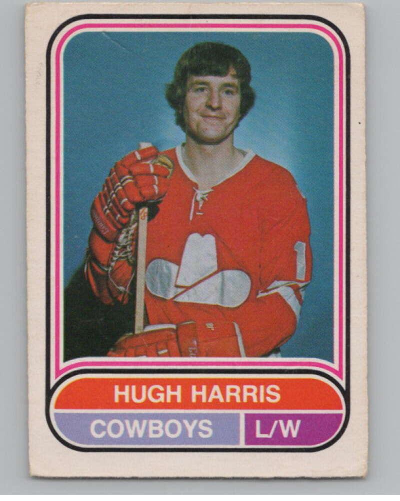 1975-76 O-Pee-Chee WHA #118 Hugh Harris  RC Rookie Calgary Cowboys  V103274 Image 1