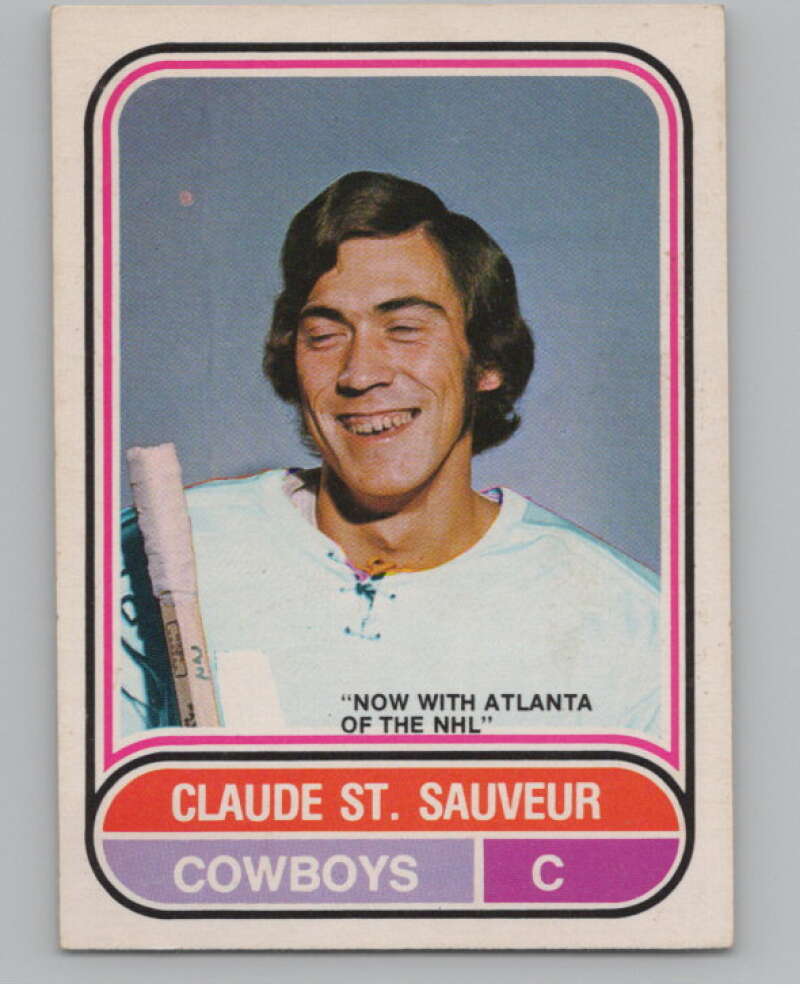 1975-76 O-Pee-Chee WHA #124 Claude St. Sauveur  Calgary Cowboys  V103285 Image 1