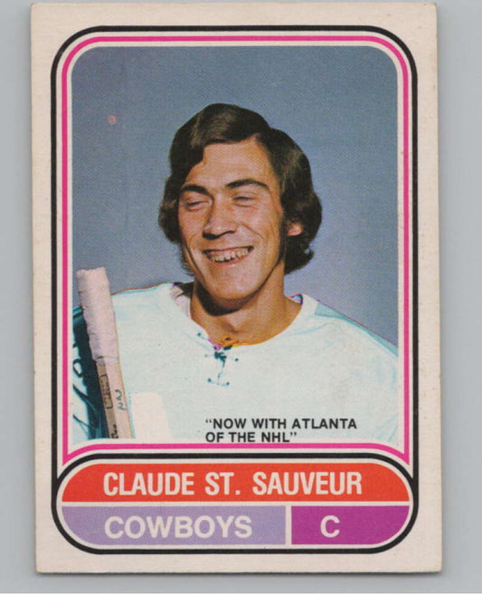 1975-76 O-Pee-Chee WHA #124 Claude St. Sauveur  Calgary Cowboys  V103285 Image 1