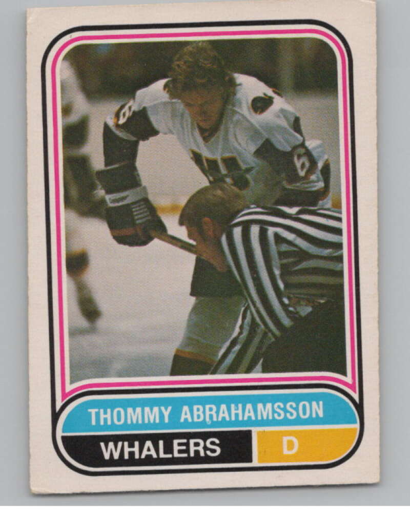 1975-76 O-Pee-Chee WHA #127 Thommy Abrahamsson RC Rookie Whalers  V103289 Image 1