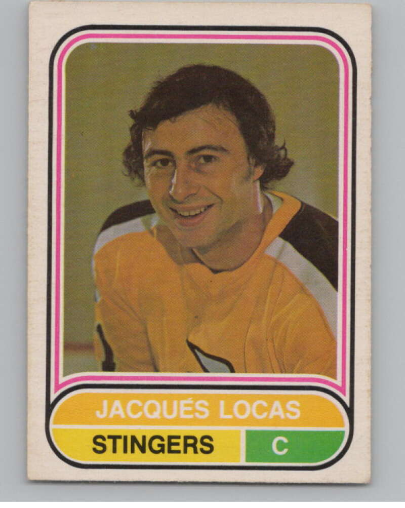 1975-76 O-Pee-Chee WHA #129 Jacques Locas  RC Rookie Cincinnati Stingers  V103292 Image 1