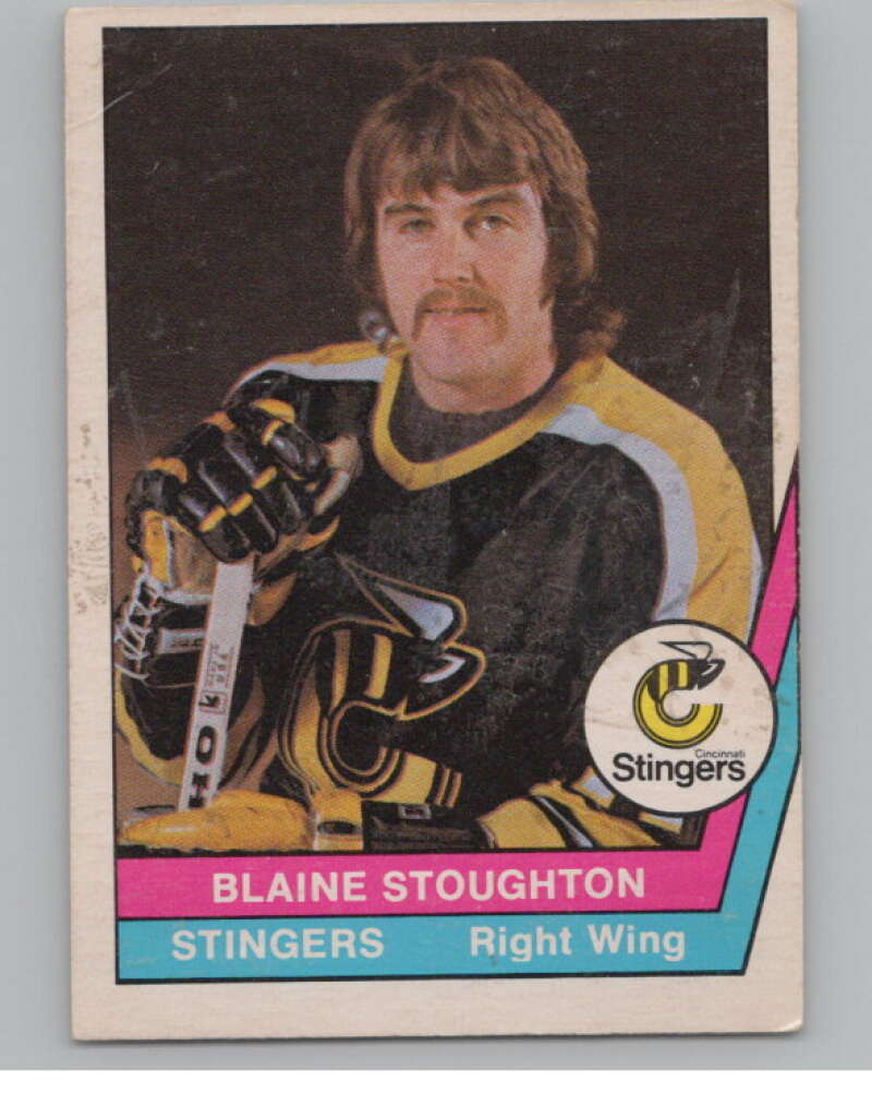 1977-78 O-Pee-Chee WHA #6 Blaine Stoughton  Cincinnati Stingers  V103299 Image 1