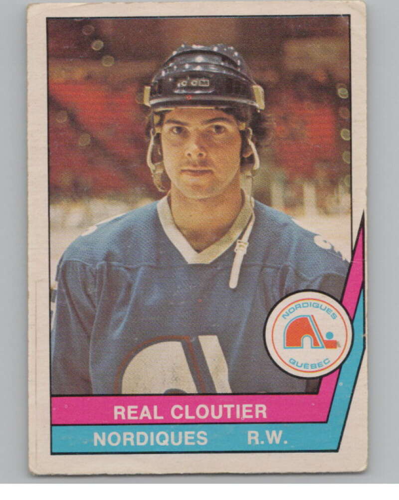 1977-78 O-Pee-Chee WHA #8 Real Cloutier  Quebec Nordiques  V103301 Image 1