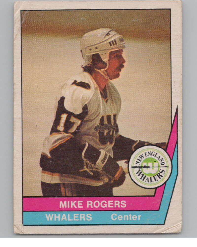1977-78 O-Pee-Chee WHA #17 Mike Rogers  New England Whalers  V103303 Image 1