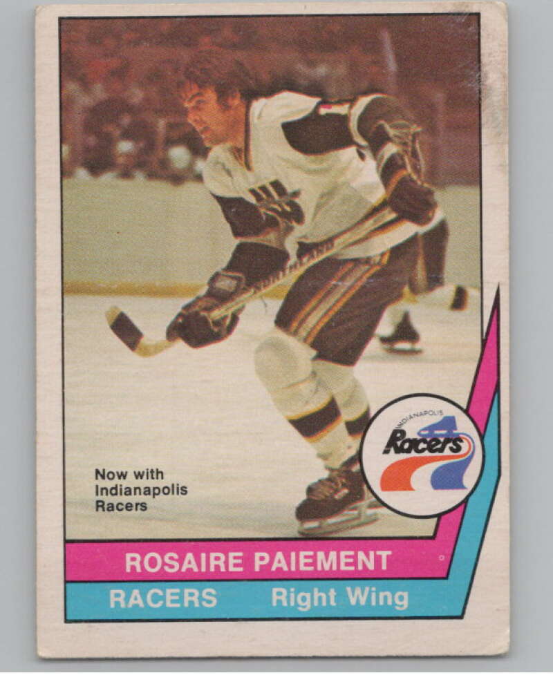 1977-78 O-Pee-Chee WHA #36 Rosaire Paiement  Indianapolis Racers  V103313 Image 1