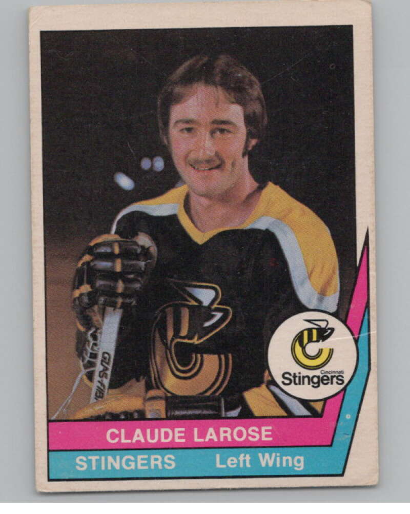 1977-78 O-Pee-Chee WHA #43 Claude Larose  RC Rookie Stingers  V103316 Image 1