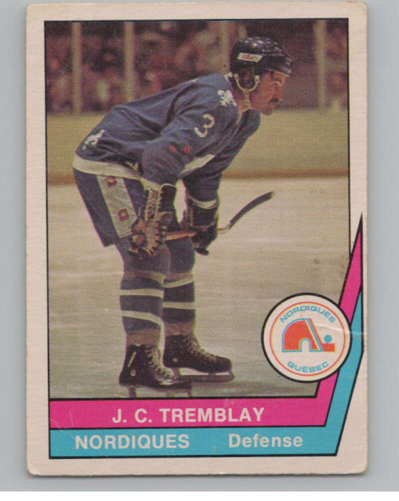 1977-78 O-Pee-Chee WHA #44 J.C. Tremblay  Quebec Nordiques  V103317 Image 1