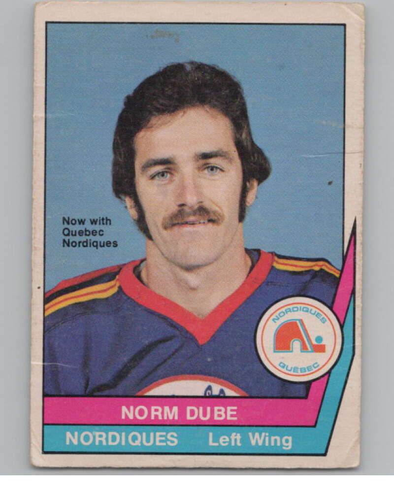 1977-78 O-Pee-Chee WHA #54 Norm Dube  RC Rookie Quebec Nordiques  V103322 Image 1