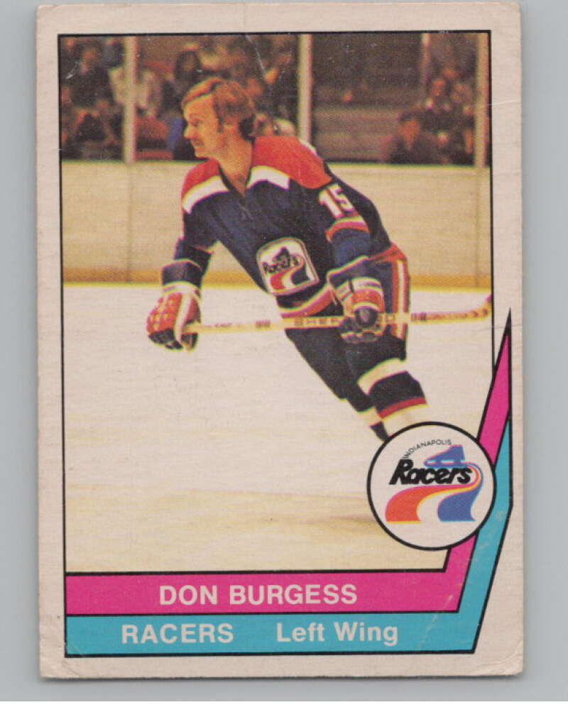 1977-78 O-Pee-Chee WHA #66 Don Burgess  Indianapolis Racers  V103327 Image 1