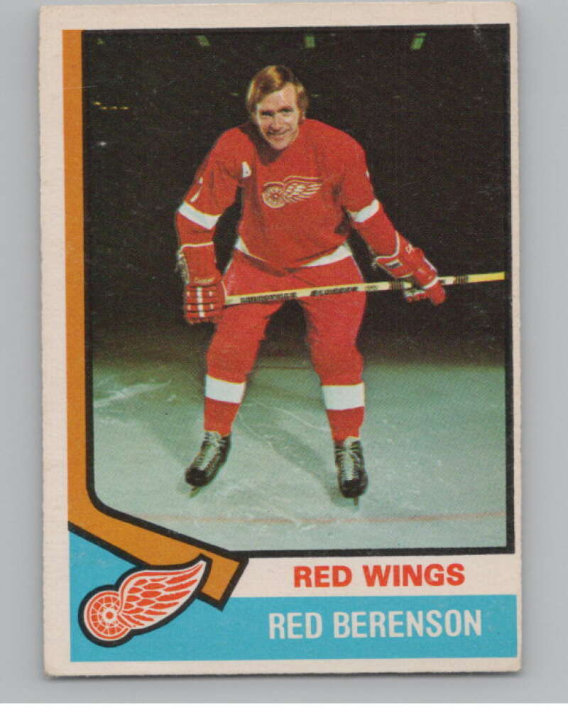 1974-75 O-Pee-Chee #19 Red Berenson NHL Detroit Red Wings  V103331 Image 1