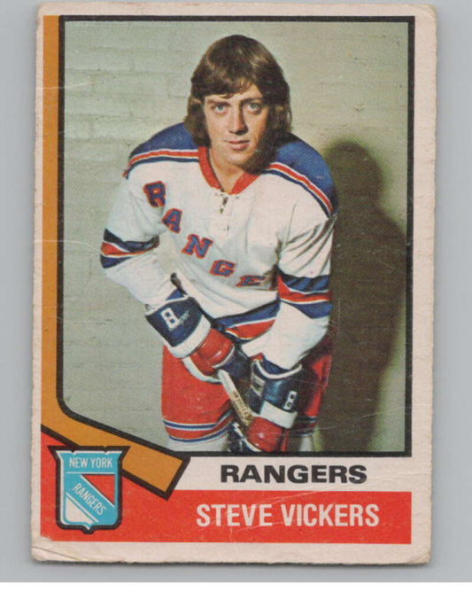 1974-75 O-Pee-Chee #29 Steve Vickers NHL New York Rangers  V103335 Image 1