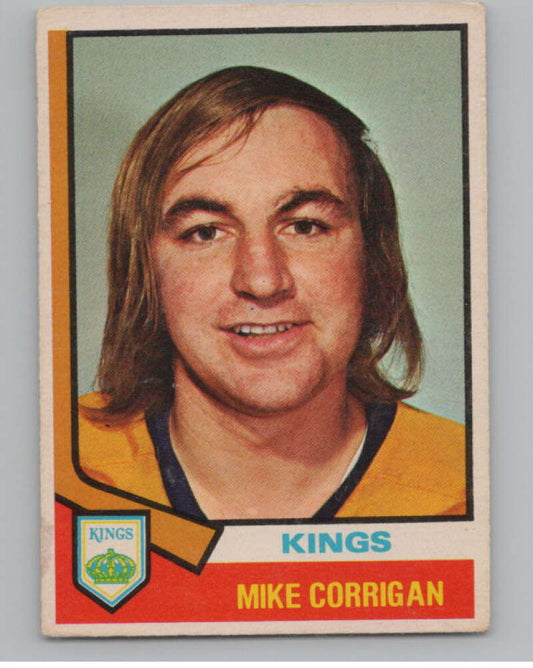 1974-75 O-Pee-Chee #37 Mike Corrigan NHL Los Angeles Kings  V103338 Image 1