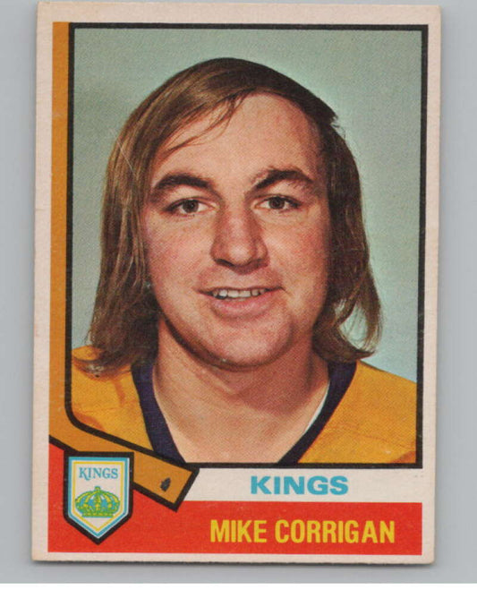 1974-75 O-Pee-Chee #37 Mike Corrigan NHL Los Angeles Kings  V103339 Image 1