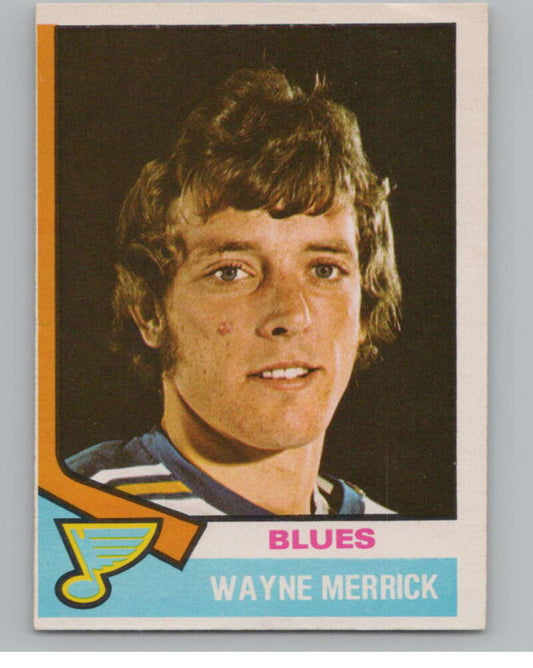 1974-75 O-Pee-Chee #66 Wayne Merrick NHL RC Rookie St. Louis Blues  V103344 Image 1