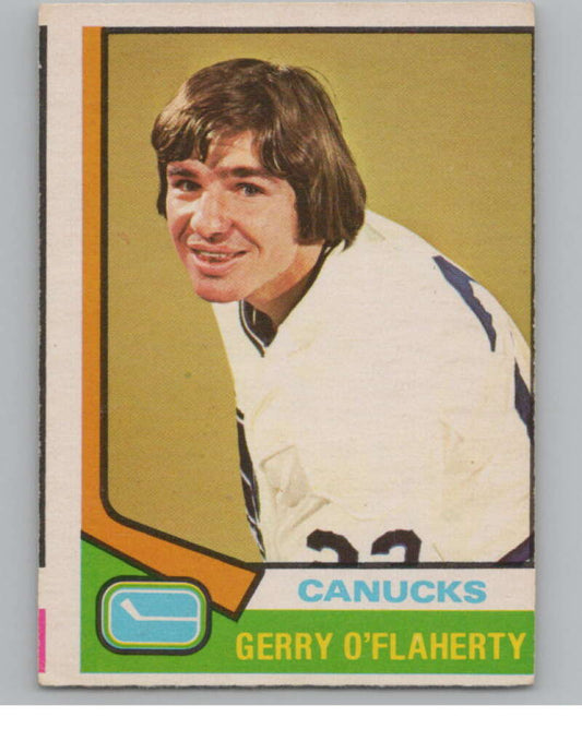 1974-75 O-Pee-Chee #71 Gerry O'Flaherty NHL Vancouver Canucks  V103346 Image 1