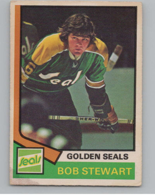 1974-75 O-Pee-Chee #92 Bob Stewart NHL California Golden Seals  V103349 Image 1