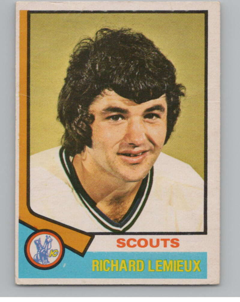 1974-75 O-Pee-Chee #114 Richard Lemieux NHL Kansas City Scouts  V103354 Image 1