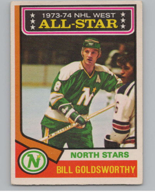 1974-75 O-Pee-Chee #134 Bill Goldsworthy AS NHL  V103357 Image 1