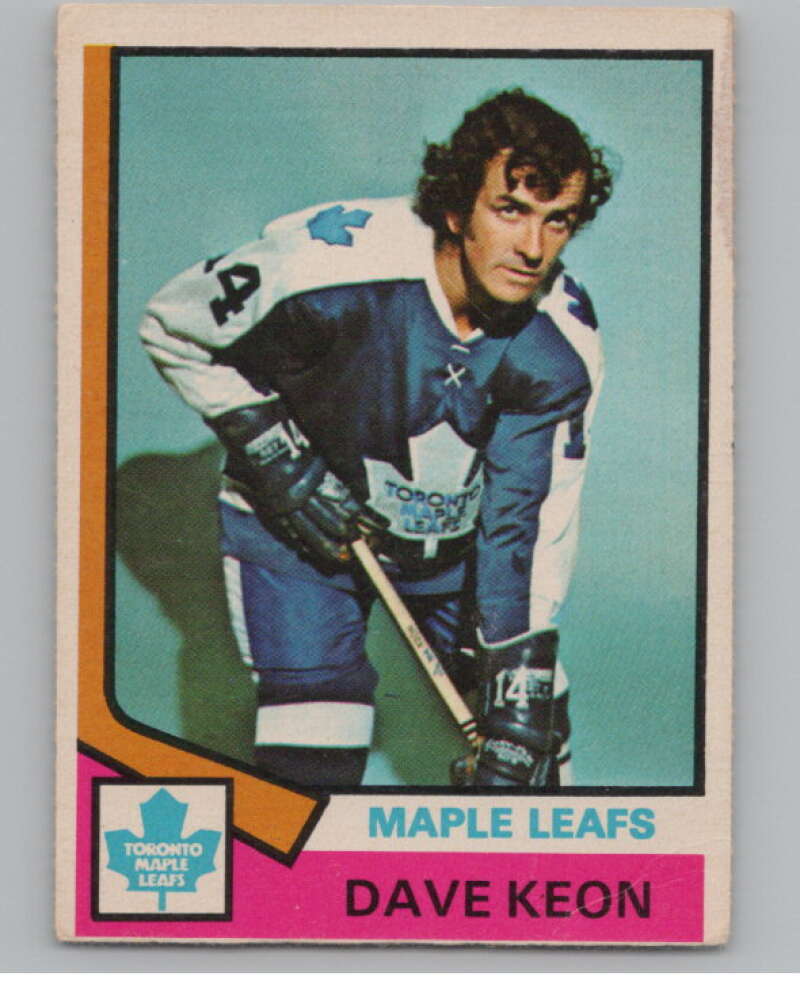 1974-75 O-Pee-Chee #151 Dave Keon NHL Toronto Maple Leafs  V103365 Image 1