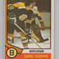 1974-75 O-Pee-Chee #165 Carol Vadnais NHL Boston Bruins  V103367 Image 1