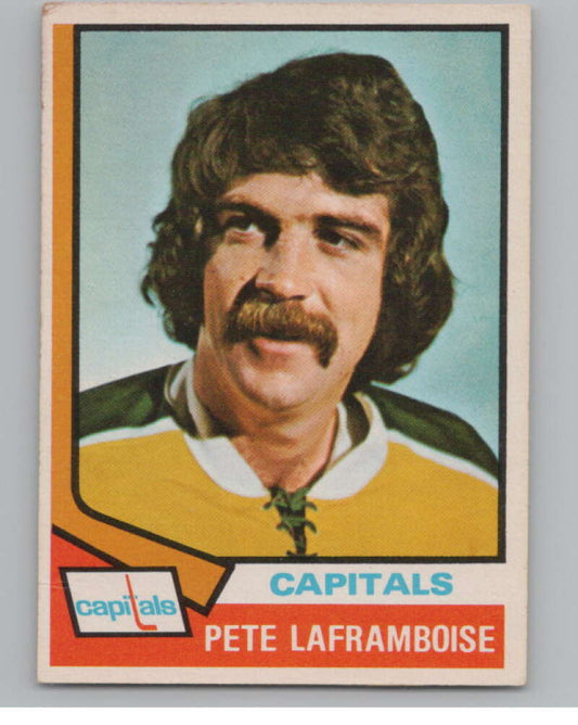 1974-75 O-Pee-Chee #166 Pete Laframboise NHL Washington Capitals  V103369 Image 1