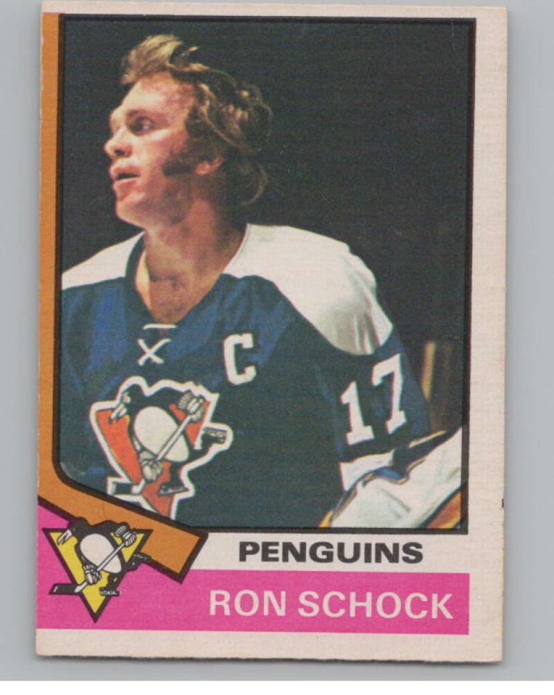 1974-75 O-Pee-Chee #167 Ron Schock NHL Pittsburgh Penguins  V103370 Image 1