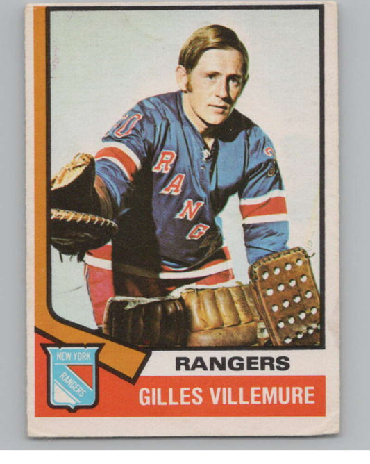 1974-75 O-Pee-Chee #179 Gilles Villemure NHL New York Rangers  V103374 Image 1