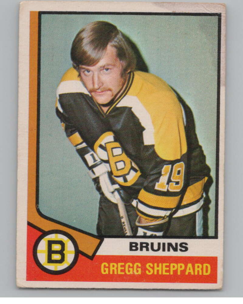 1974-75 O-Pee-Chee #184 Gregg Sheppard NHL Boston Bruins  V103378 Image 1