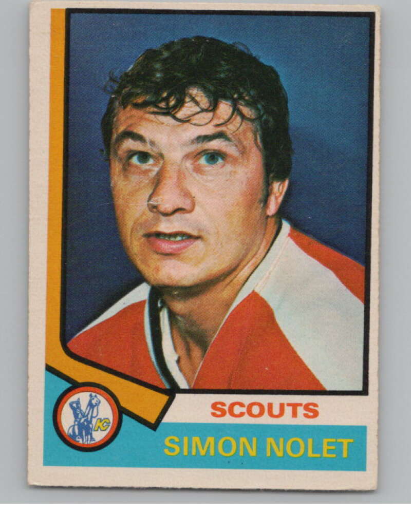 1974-75 O-Pee-Chee #187 Simon Nolet NHL Kansas City Scouts  V103380 Image 1