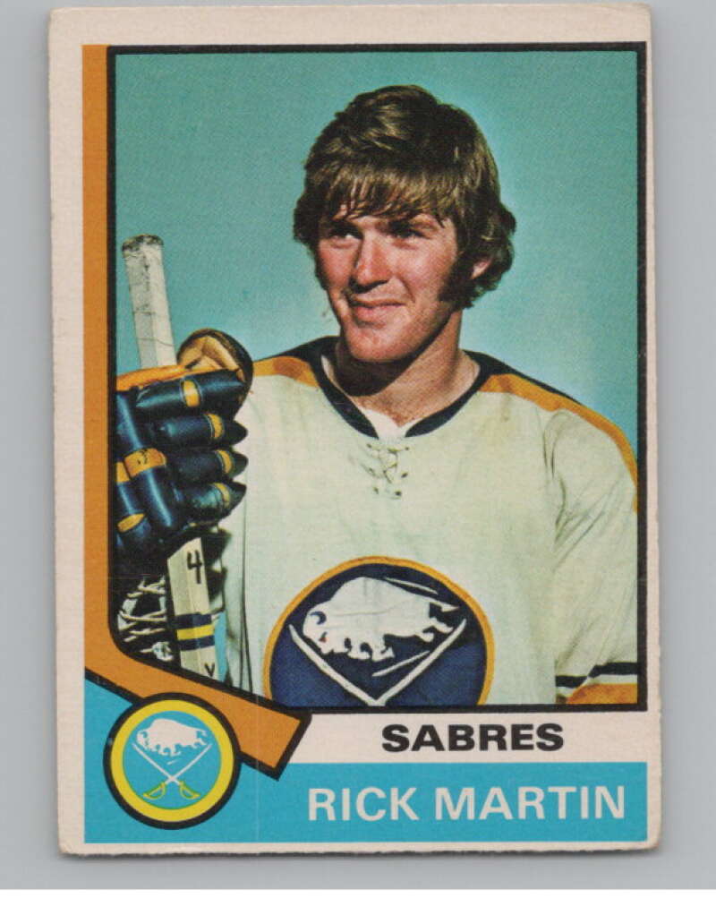 1974-75 O-Pee-Chee #190 Rick Martin NHL Buffalo Sabres  V103386 Image 1