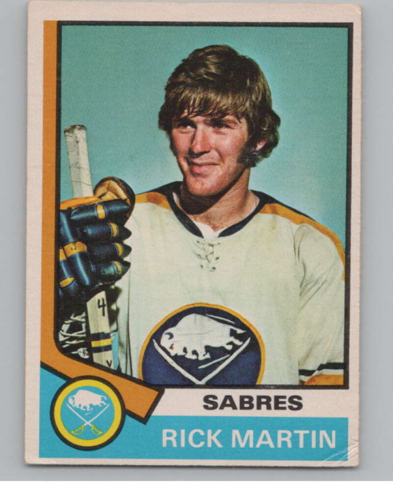 1974-75 O-Pee-Chee #190 Rick Martin NHL Buffalo Sabres  V103387 Image 1