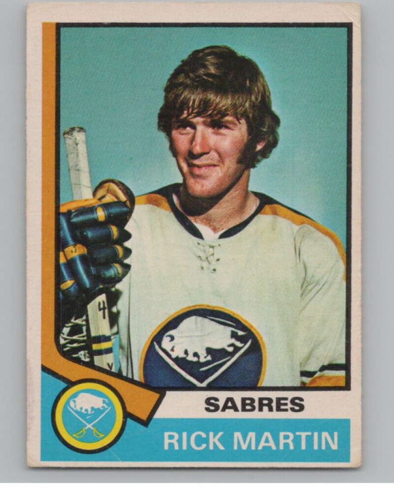 1974-75 O-Pee-Chee #190 Rick Martin NHL Buffalo Sabres  V103388 Image 1