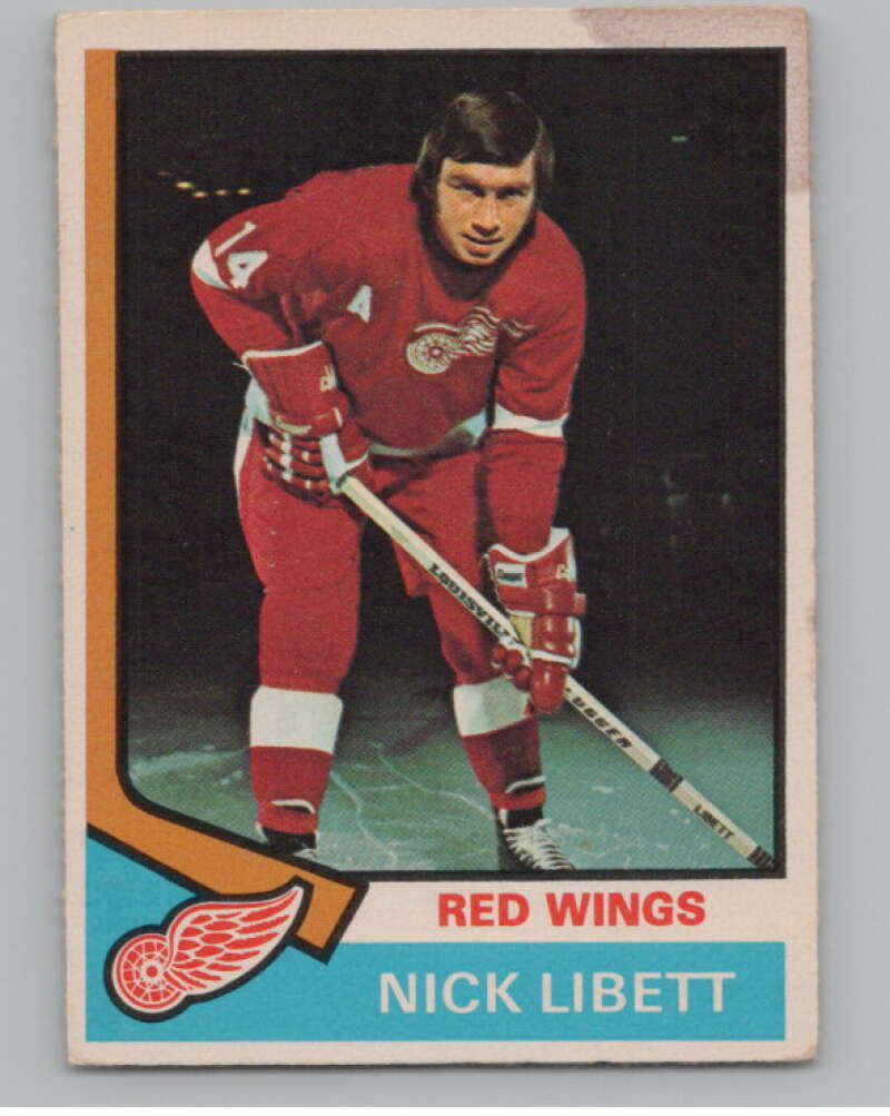 1974-75 O-Pee-Chee #193 Nick Libett NHL Detroit Red Wings  V103391 Image 1