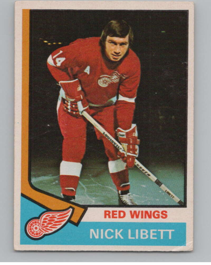 1974-75 O-Pee-Chee #193 Nick Libett NHL Detroit Red Wings  V103392 Image 1