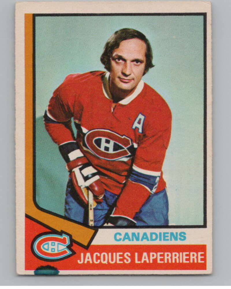 1974-75 O-Pee-Chee #202 Jacques Laperriere NHL Montreal Canadiens  V103396 Image 1