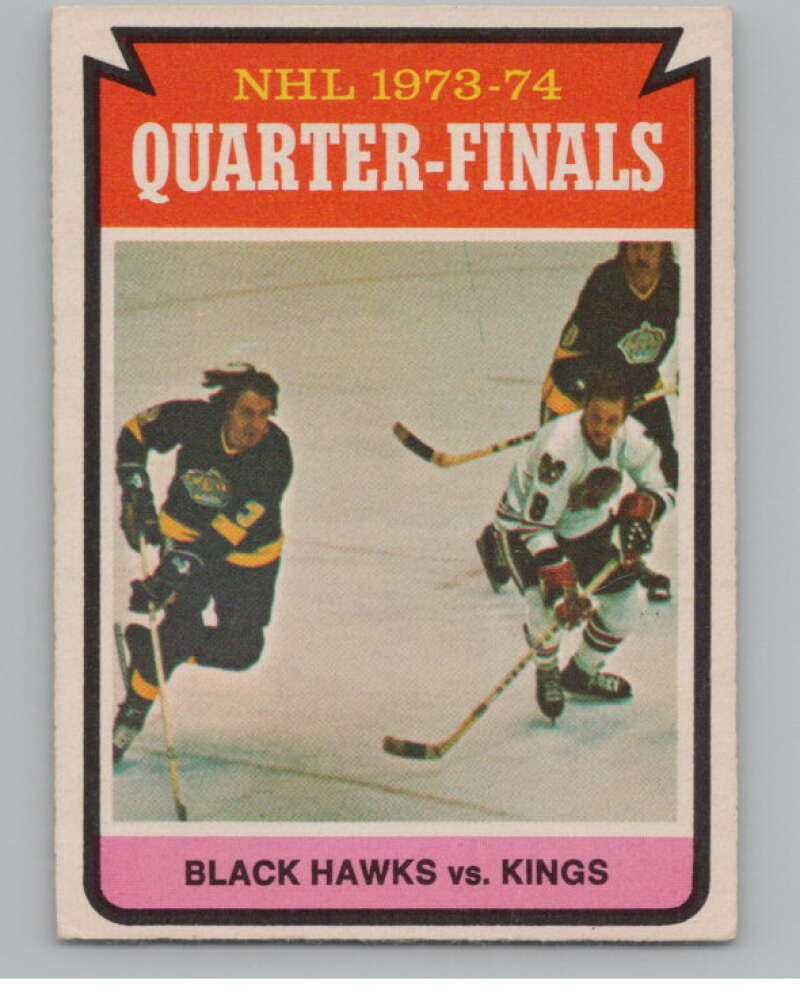 1974-75 O-Pee-Chee #212 Quarterfinals NHL Chicago Blackhawks  V103399 Image 1