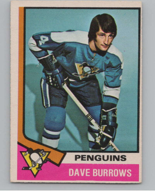 1974-75 O-Pee-Chee #241 Dave Burrows UER NHL Pittsburgh Penguins  V103408 Image 1