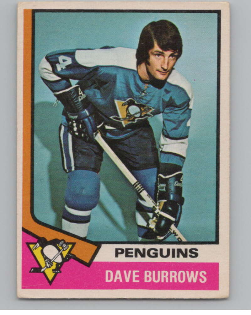 1974-75 O-Pee-Chee #241 Dave Burrows UER NHL Pittsburgh Penguins  V103409 Image 1