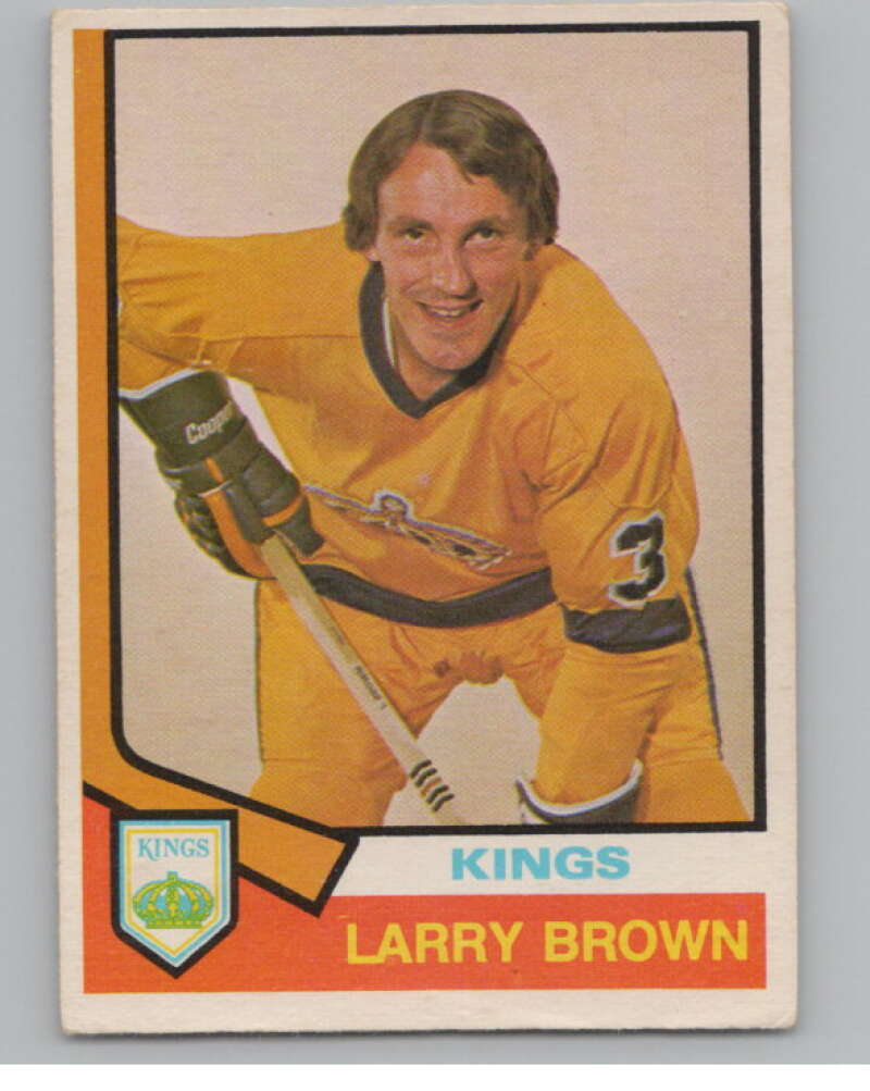 1974-75 O-Pee-Chee #271 Larry Brown NHL RC Rookie Los Angeles  V103413 Image 1